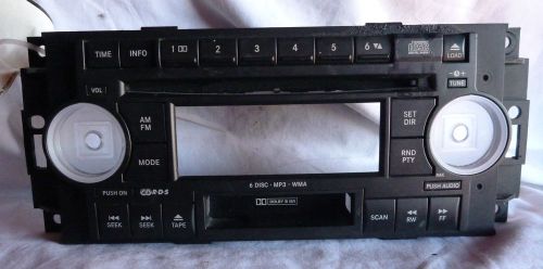 05-09 chrysler dodge radio 6 disc cassette faceplate only p05064032am  p/l