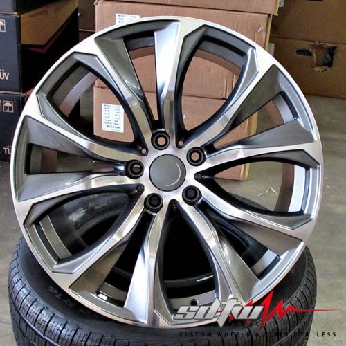 20" rims bmw 2015 style 451 fits x5 x6 gunmetal machined wheels 5x120