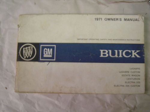1971 buick full size models owners manual used free shipping