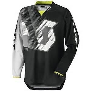 Kids scott 350 jersey dirt black/white size large