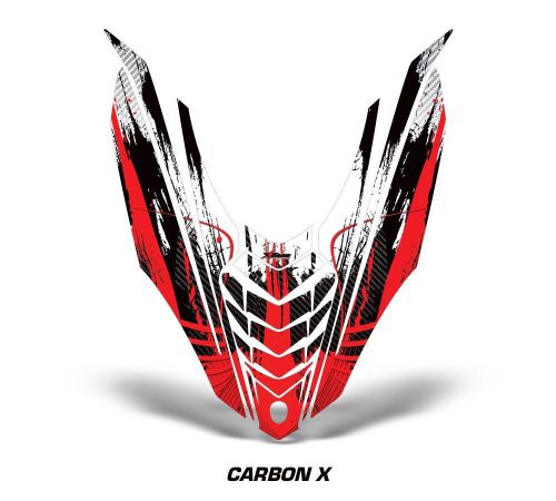 Yamaha viper sr/srt sled sticker decal hood graphic kit 2013-2014 carbonx - red