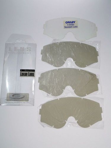 4 oakley lexan lens replacements lot of 4  l or s series 3 gray 1 clear 01-121