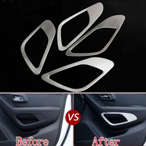 Inner stainless door storage box decorative cover trim frame for trax 14 2015