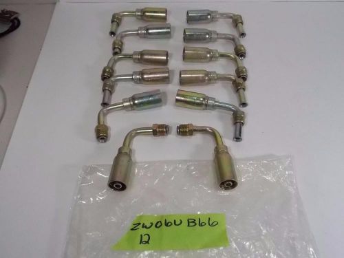 Lot of 12 eaton weatherhead coll o crimp 06u-b66  hose ends