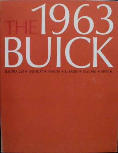 1963 buick sales brochure electra wildcat invicta lesabre skylark special