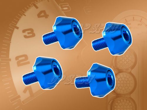 Wl-914b pilot blue anodized aluminum license plate frame fastener screw bolt set