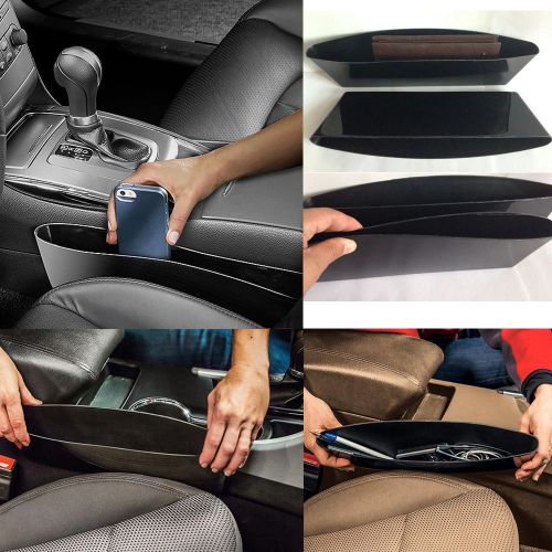 Car seat holder organiser storage seat storage pocket black 2pcs set