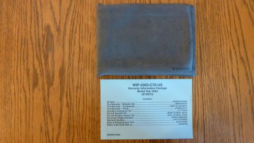2003 volvo c70 owner&#039;s manaul new complete wallet set