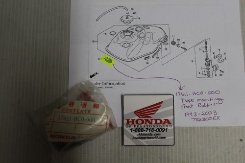 Genuine honda #17611-hco-000 *new* (1993-2003) tank mounting front rubber