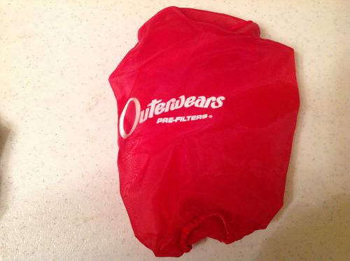 Red outerwears 3 1/2" x 8" pre filter go kart racing