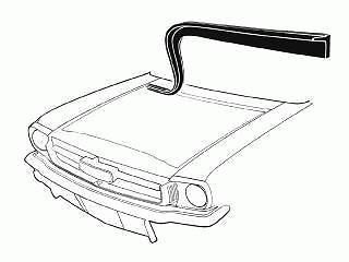 1964 1965 1966 mustang firewall to hood seal with clips best on market new