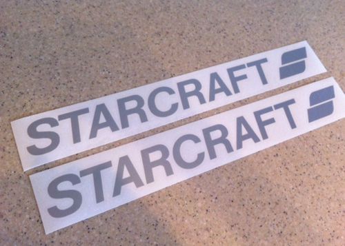 Starcraft vintage fishing boat decal 18" silver 2-pk free ship + free fish decal