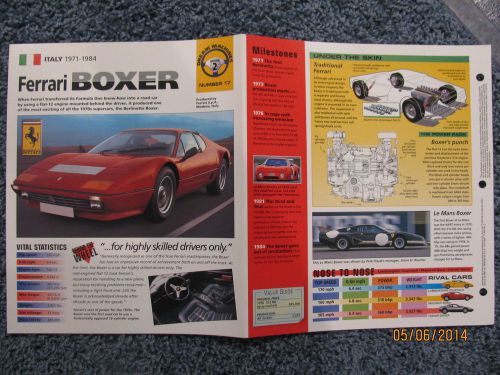 ★★ ferrari boxer -  collector brochure -  specs info 1971 - 1984 ★★