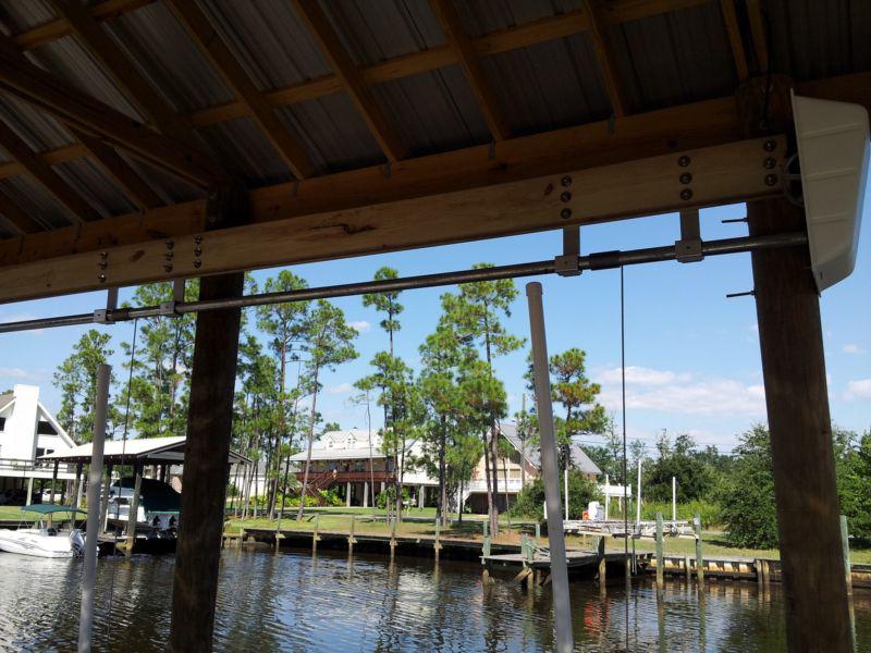 Boat lift dual drive 8k boathouse cradle kit