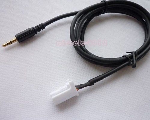 Male 3.5mm audio aux cable adapter for nissan tiida qashqai sylphy livina geniss