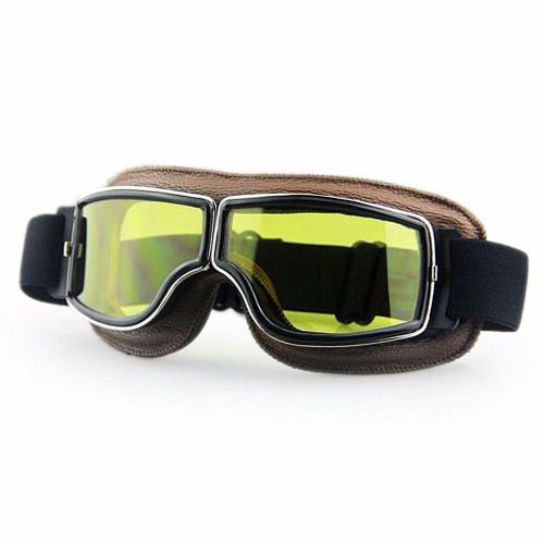 Amber aviator pilot helmet cruiser racing motorcycles bikes atv goggles eyewear