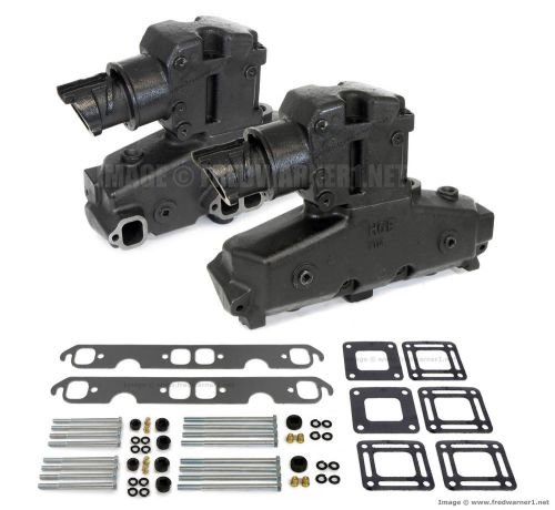Mercruiser 305 350 v8 marine boat exhaust manifold kit 87114 44354 1983-2002 hge