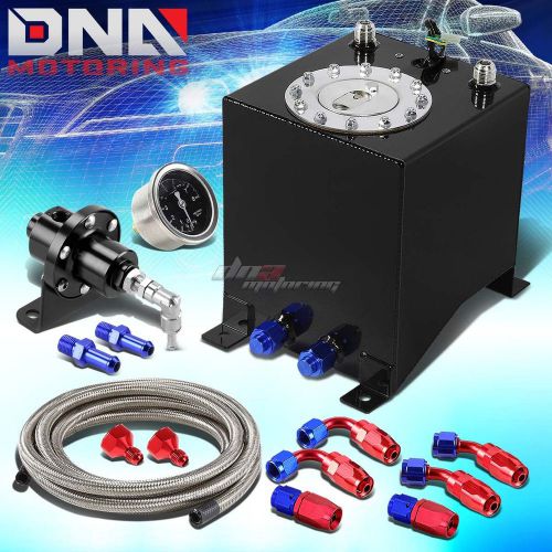 2.5 gallon/9.5l aluminum fuel cell tank+oil feed line+pressure regulator black