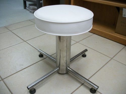 White bar stool used fishing to replace helmschair when fishing