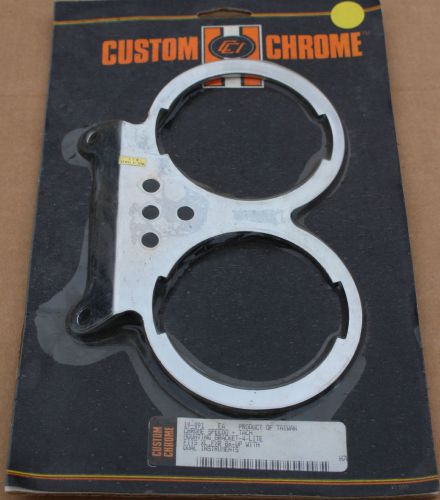 Custom chrome harley xl fxr speedometer tachometer mounting bracket new (u-1133)