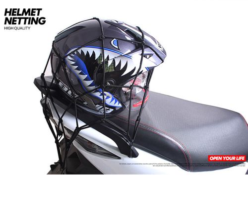 Helmet net mesh 6hooks cargo luggage bungee holder for motorcycle motorbike atvs