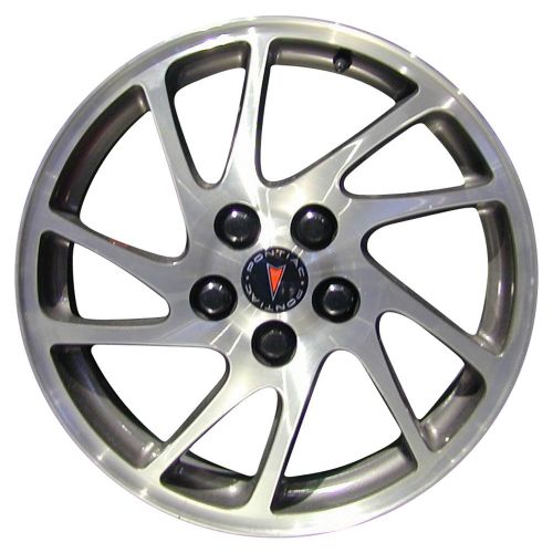 Oem reman 17x6.5 alloy wheel, rim dark charcoal painted with machined face-6567