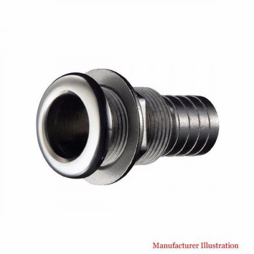 Boater sports 57243 polished stainless steel 1 1/8 inch barbed boat thru hull