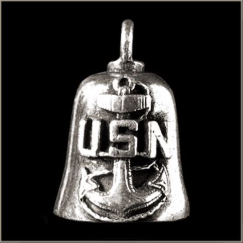 Usn navy anchor biker/motorcycle riding gremlin pewter bell made in the usa
