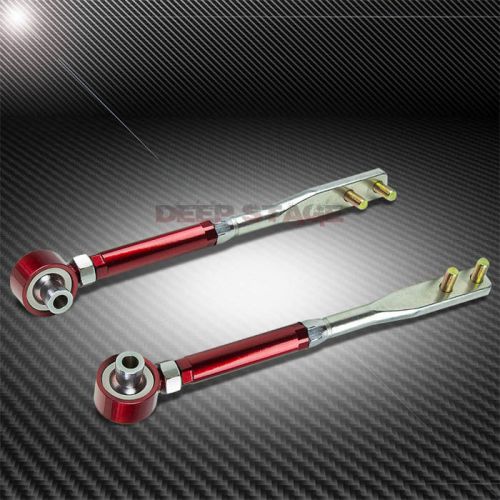 Adjustable front tension rod support bar/arm for 89-98 nissan 240sx 300zx red