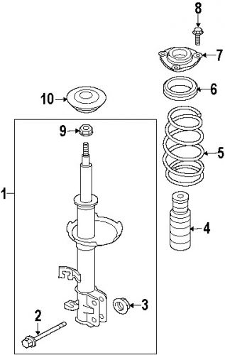 Nissan 54588ed00a genuine oem strut nut