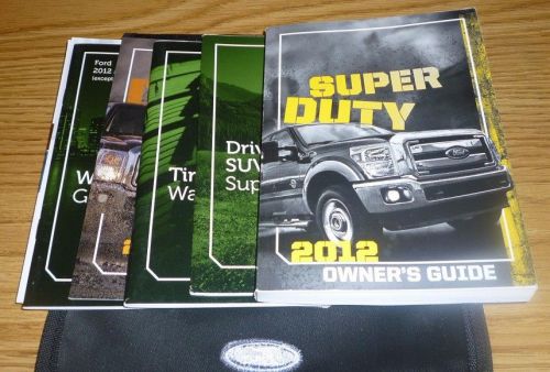 2012 ford f super duty owners manual set guide 12 f250 f350 w/case