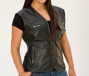Yamaha *star* women's leather motorcycle vest ~ sz. 18