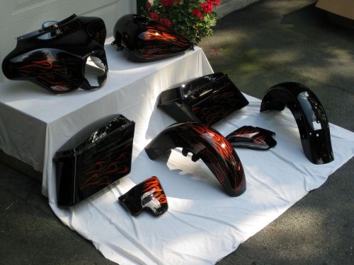 2008 harley davidson flhx street glide radical scorcher paint tin set complete