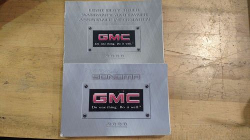 2000 gmc sonoma s-15 owner's manual &amp; warranty and owner assistance information