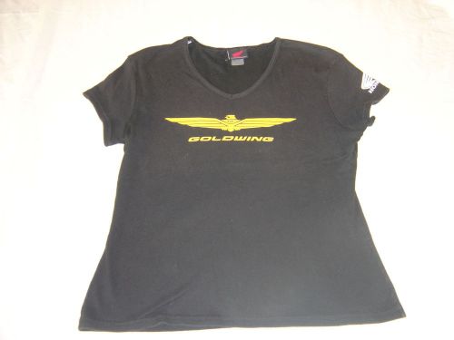 Honda goldwing tee shirt ladies ss size medium v neckline cotton