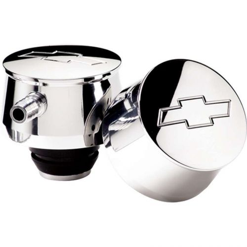 Billet specialties bowtie pcv round push-in polished breather p/n 21220