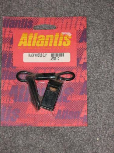 Atlantis  black safty whistle  with clip wave runner a2700c