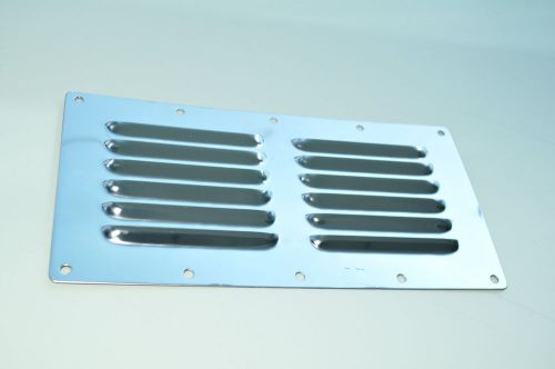 9 x 4 1/2 inch stainless steel boat louvered vent cover