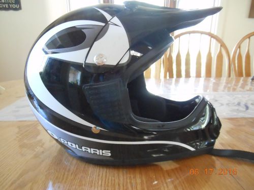 Polaris star mx helmet (2xl) -blk/slvr/wht- nice