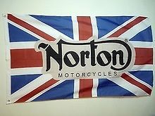 Norton motorcycle 3 x 5 polyester banner flag man cave biker bar!!!