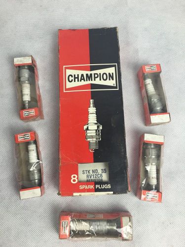 8 champion rv12c6 spark plugs plug copper plus resistor no.35 chevy v8 350 1975