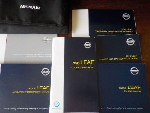 2013 nissan leaf complete owner&#039;s manual set with navigation *free shipping*