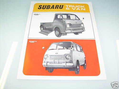 Subaru 360 truck &amp; 5-door van original brochure, spec sheet, sales catalog