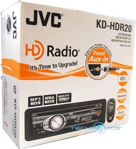 Jvc kd-hdr20 sat radio mp3 cd blue tooth i pod adapter