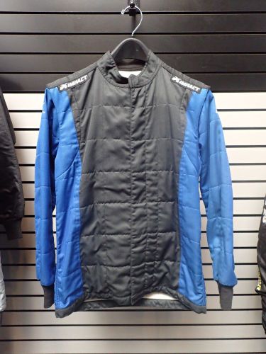 New impact racer driving suit jacket small black/blue sfi 3.2a/5 22500306 usa