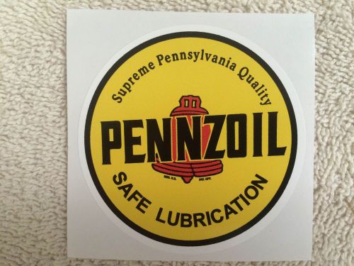 Pennzoil, sticker, very rare, safe lubrication, supreme pennsylvania quality