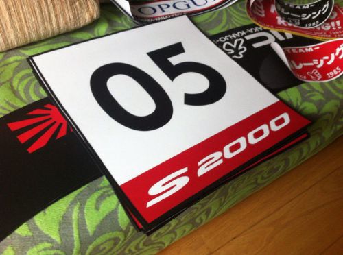 2x two number plate kanjo door decals sticker honda no good racing kanjozoku