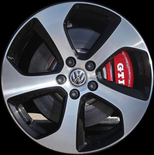 69980 factory, oem 18x7.5 alloy wheel black with a machined face