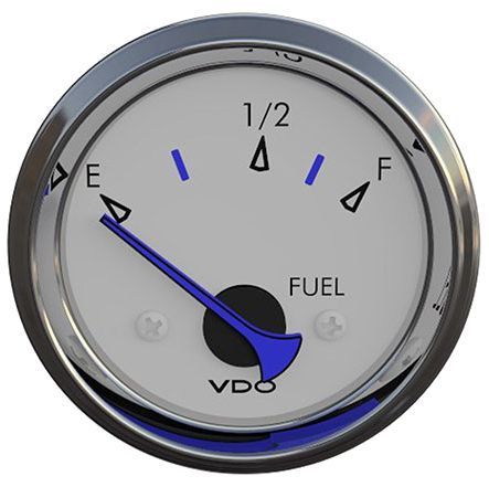 Vdo allentare white fuel level gauge 301-10262