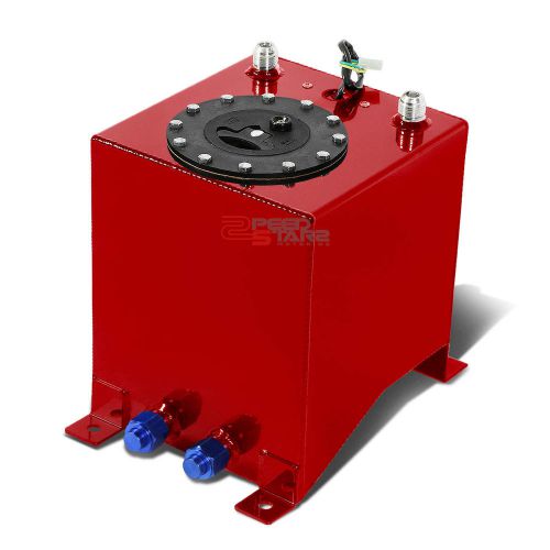 2.5 gallon lightweight red aluminum gas fuel cell tank+level sender 8x8.25x10"